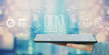 Tablet bilgisayarı ile uyum teması