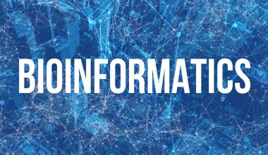 Soyut şehir manzarası ile biyoenformatik temasıName