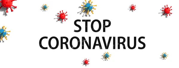 Coronavirus-Thema mit Viren-Bastelobjekten stoppen — Stockfoto