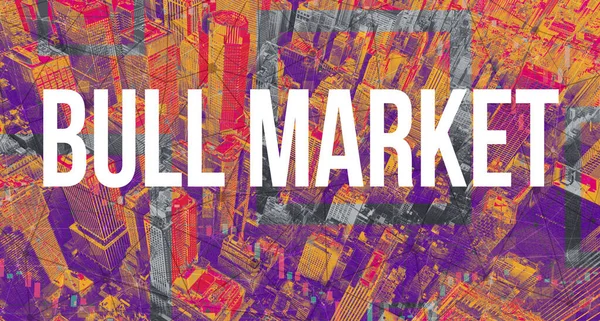 Tema Bull Market con Manhattan New York — Foto Stock