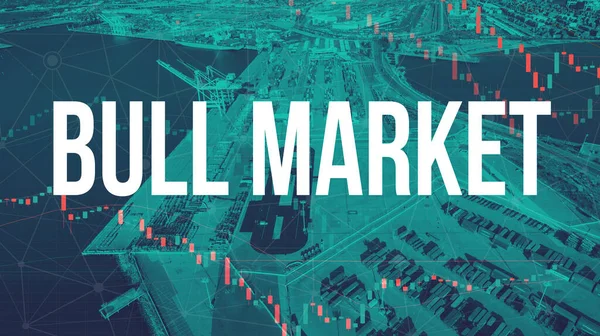 Bull Market theme with US shipping port