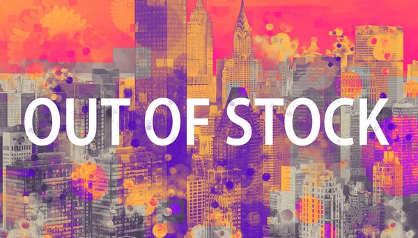 Slut på lager tema med New York City skyline — Stockfoto