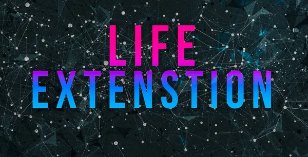 Life extension thema met abstracte netwerkpatronen — Stockfoto
