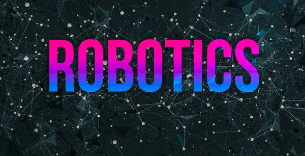 Robotics tema med abstrakta nätverksmönster — Stockfoto