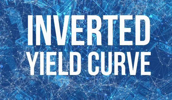 Fordított hozamgörbe téma absztrakt városképpel — Stock Fotó