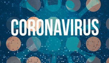 Soyut noktalar arkaplanlı Coronavirus teması