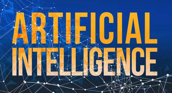 Soyut ağ çizgileri ile Yapay Zeka temasıName