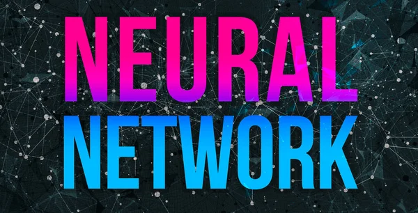 Neural Network theme with abstract network patterns — Stock Photo, Image