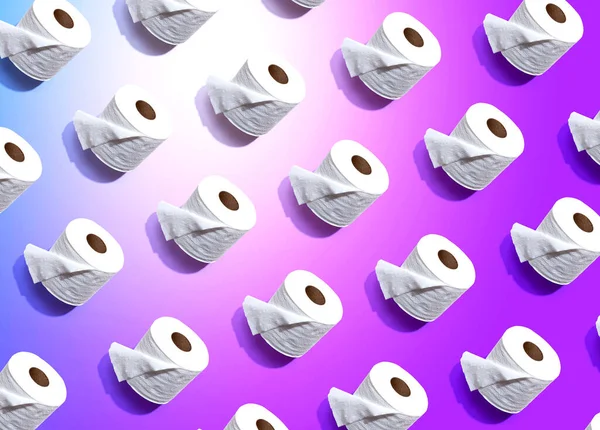 Toilet paper minimal pattern — Stock Photo, Image