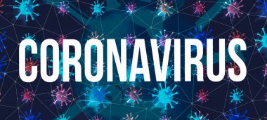 Koyu renk virüslü Coronavirus teması