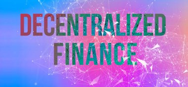 Soyut ağ çizgileri ile yerel finans teması