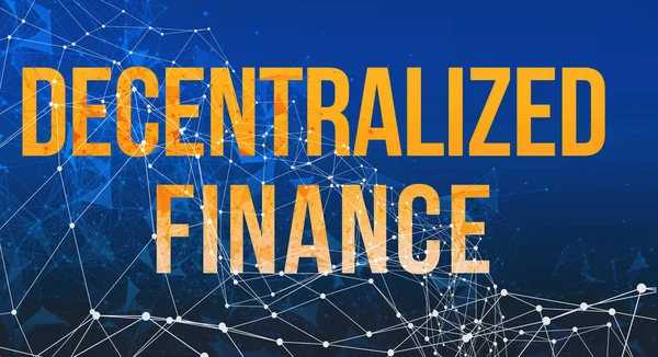 Decentralized Finance theme with abstract network lines