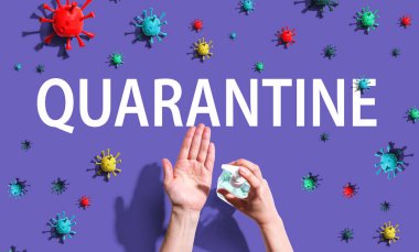 El dezenfektanı ile karantina teması