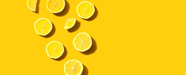 Fresco giallo limoni vista aerea — Foto Stock