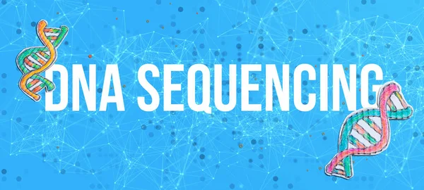 DNA Sequencing theme with DNA and abstract lines
