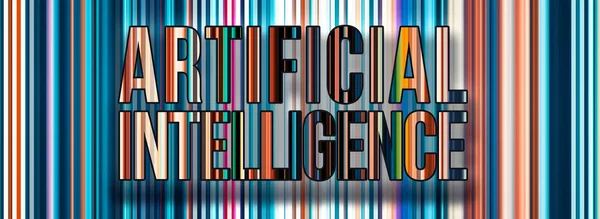 Artificiell intelligens tema med abstrakta nätverkslinjer — Stockfoto
