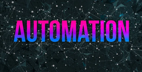 Automation tema med abstrakta nätverksmönster — Stockfoto