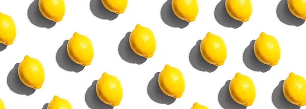 Fresh yellow lemons overhead view — Stock Photo, Image
