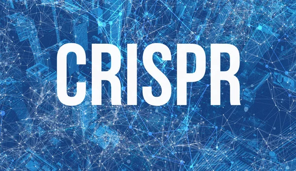 Crispr theme with abstract cityscape — Stock Photo, Image
