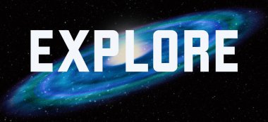 Galaksi arkaplanı ile temayı keşfet