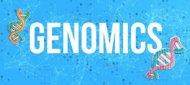 DNA ve soyut çizgilerle Genomik TemasıName