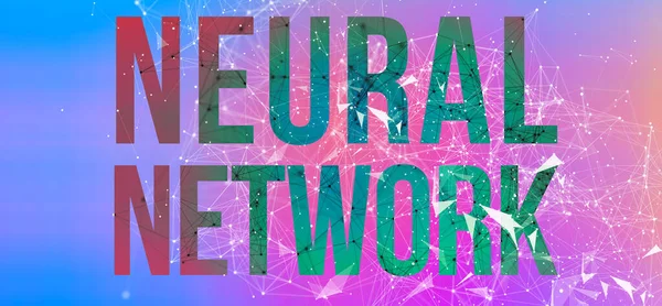 Neuraal netwerkthema met abstracte netwerklijnen — Stockfoto