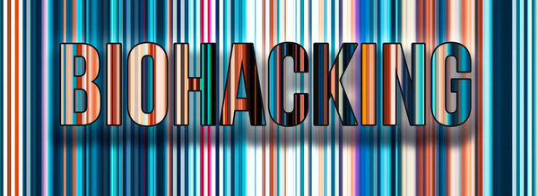 Тема биохакинга с абстрактными сетевыми линиями
