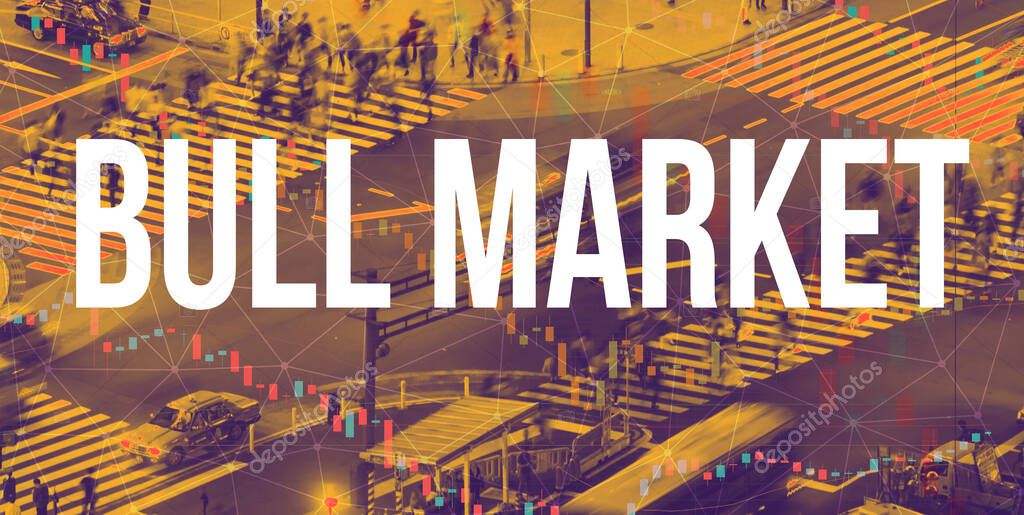 Bull Market theme with a busy intersection