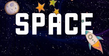 Boşluk arkaplanı olan boşluk teması