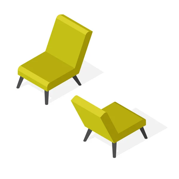 Ilustración de silla de moda isométrica — Vector de stock