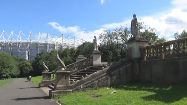 Estátua estádio parque 10s — Vídeo de Stock