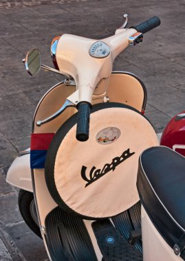 vintage italian scooter Vespa  clipart