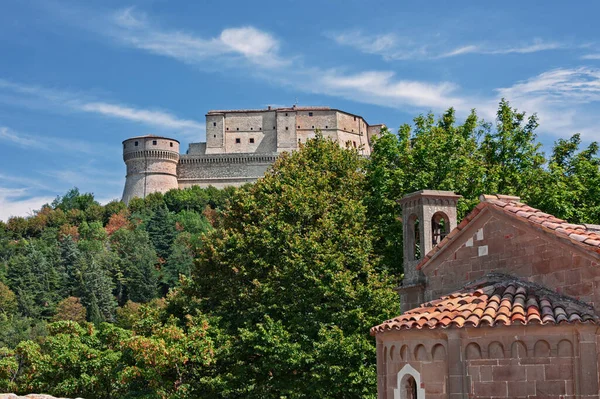 San Leo, Rimini, Emilia-Romagna. Italy: view of the medieval fortress, the ancient castle where the occultist Count Cagliostro died