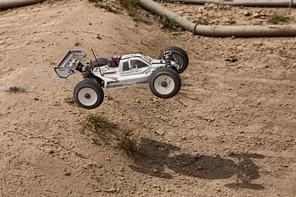 Radio Controlled Buggy Car Model Internal Combustion Engine Scale Road — Stock Photo, Image