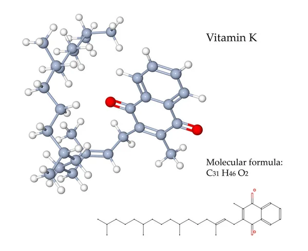 Vitamine Est Importante Pour Coagulation Sanguine Pour Contrôle Liaison Calcium — Photo