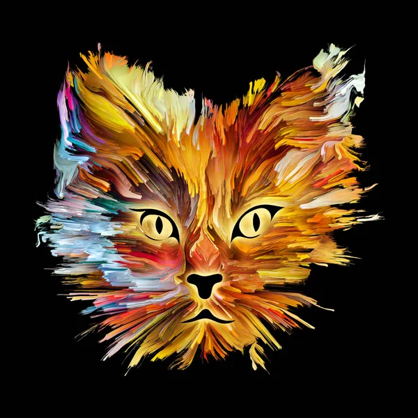 Cat Paint — Stock Photo, Image