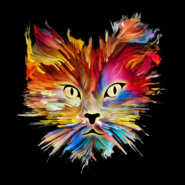 Tinta de gato — Fotografia de Stock