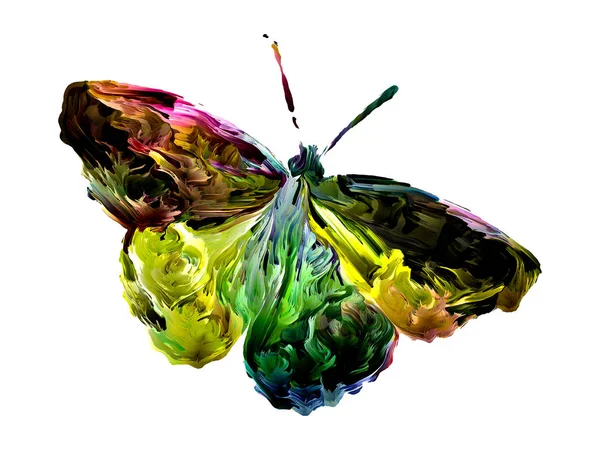 Schmetterlinge flüssiger Farbe — Stockfoto