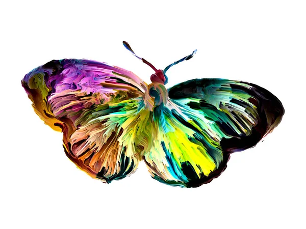 液体塗料の蝶 — ストック写真