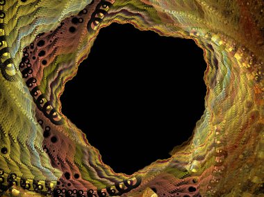 Doğadaki sanat, geometri ve güzellikle ilgili duvar kağıdı, afiş ve sınır tasarımları için karmaşık fraktal desen.