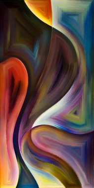 Arka plan şekilleri ve eğrileri modern sanatın konuda oluşur