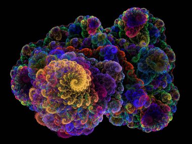 Bilgisayar Soyut Fraktal desen oluşturdu. Cep telefonu duvar kağıdı.