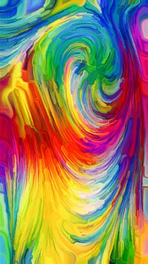 Baskı ve ekran için organik suluboya dokusal elemanların renkli desen Hareketi.