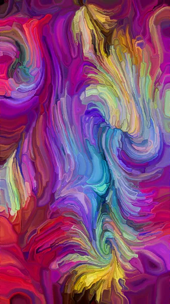 Baskı Ekran Için Organik Suluboya Dokusal Elemanların Renkli Desen Hareketi — Stok fotoğraf