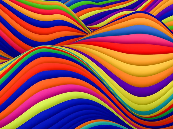 Fondo Abstracto Ondas Rayadas Multicolores Para Uso Impresión Diseño —  Fotos de Stock