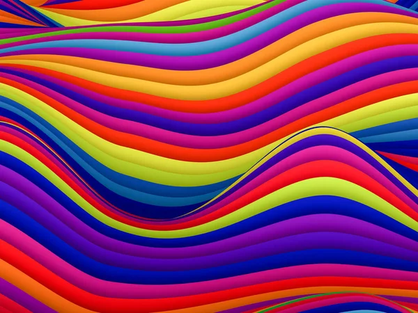 Fondo Abstracto Ondas Rayadas Multicolores Para Uso Impresión Diseño — Foto de Stock