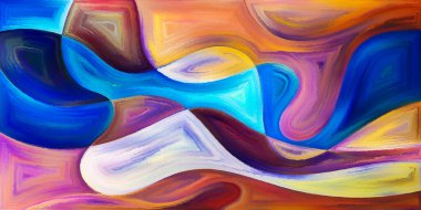 Arka plan modern sanatın konuda eğri şekiller oluşur