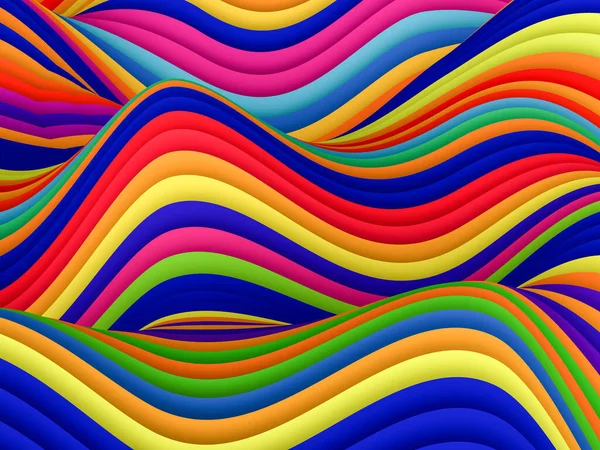 Fondo Abstracto Ondas Rayadas Multicolores Para Uso Impresión Diseño — Foto de Stock