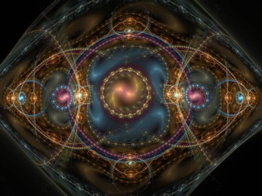 bilgisayar soyut fraktal desen oluşturdu.