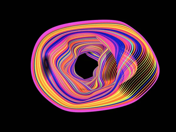 Abstract Background Multicolored Circular Stripes Use Print Design — 스톡 사진